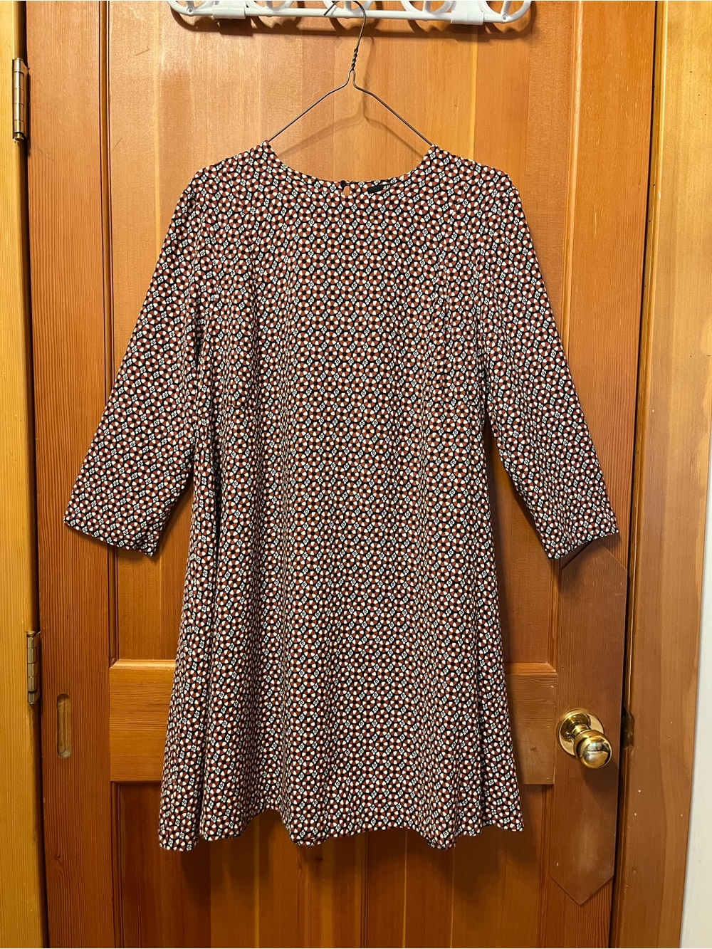 H&M Women's Long Sleeve Printed Shift Dress